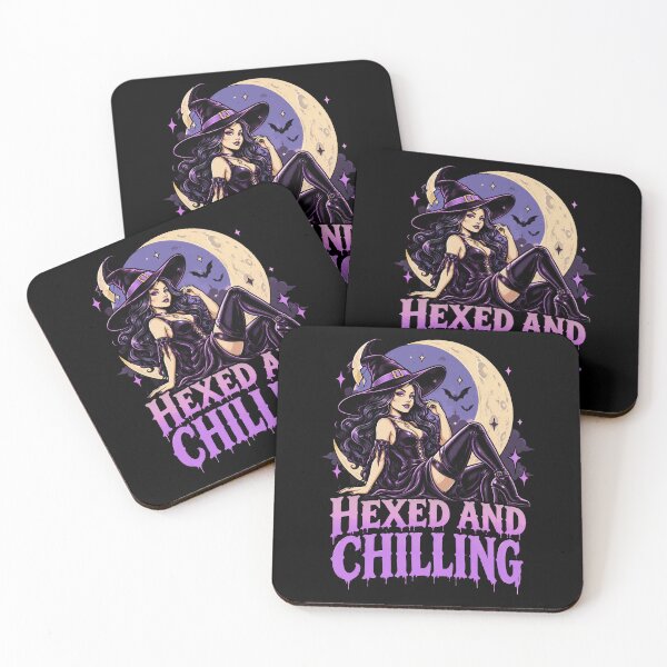 Item preview, Hexed and Chilling Witch Crescent Moon Bats designed and sold by markymaarty.
