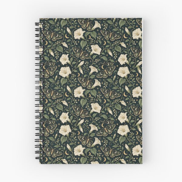 Item preview, Midnight Moths and Moonflowers Pattern designed and sold by Nurple Art.
