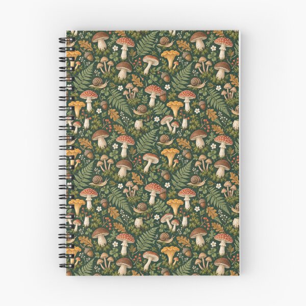 Item preview, Forest Mushrooms and Snails Pattern designed and sold by Nurple Art.