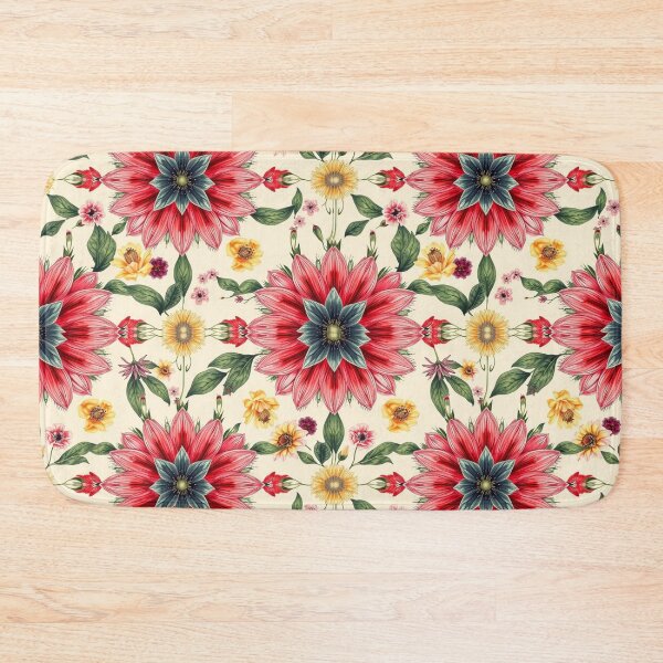 Item preview, Radiant Floral Mandala Coral & Cream Seamless Pattern designed and sold by adlkh.