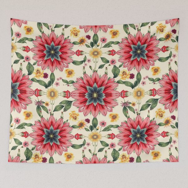 Item preview, Radiant Floral Mandala Coral & Cream Seamless Pattern designed and sold by adlkh.