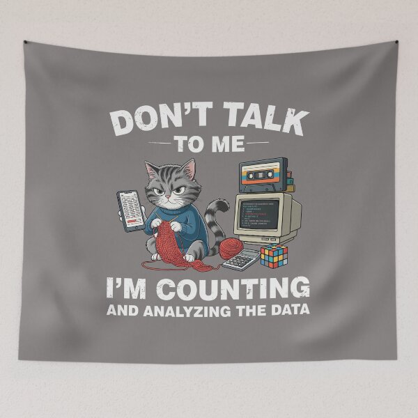 Item preview, Don't Talk To Me I'm Counting Cat Knitting Humor-49 designed and sold by MircoPapes.