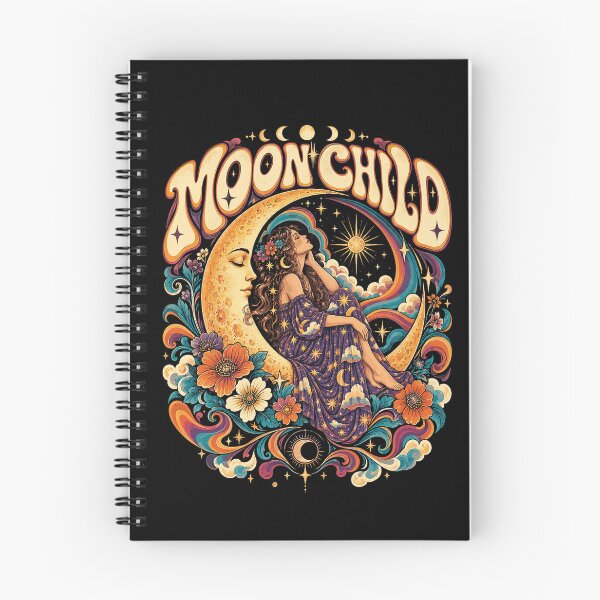 Item preview, Groovy Moon Child on a Crescent Moon designed and sold by VioletNance.