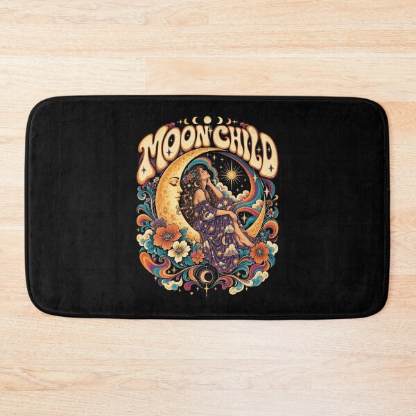Item preview, Groovy Moon Child on a Crescent Moon designed and sold by VioletNance.