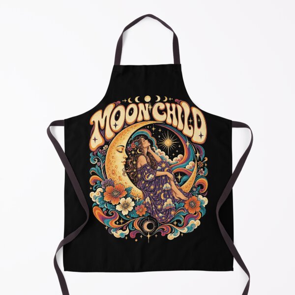 Artikelvorschau, Groovy Moon Child on a Crescent Moon entworfen und verkauft von VioletNance.