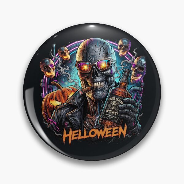 Item preview, Halloween Cyber Skull Whiskey Cigar Glasses designed and sold by Voodoo Store Paranormal Collections.