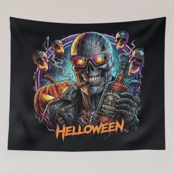 Item preview, Halloween Cyber Skull Whiskey Cigar Glasses designed and sold by Voodoo Store Paranormal Collections.