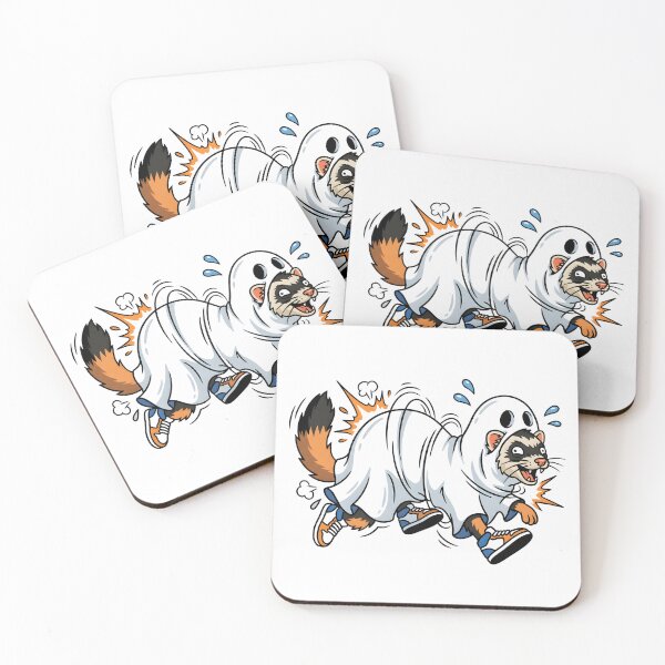 Item preview, Chaotic Ferret Ghost Tangled Sheet Funny Pet Halloween designed and sold by WorldShop17.