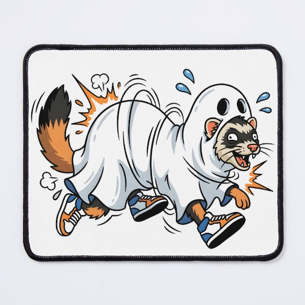 Item preview, Chaotic Ferret Ghost Tangled Sheet Funny Pet Halloween designed and sold by WorldShop17.
