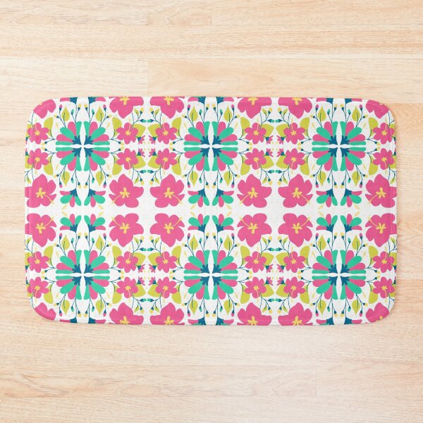 Item preview, Tropical Pink Hibiscus Floral Tile Seamless Pattern designed and sold by adlkh.