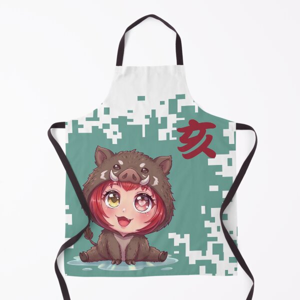 Item preview, Kawaii Japanese Zodiac boar - Year of the boar designed and sold by Neo Japonism Art.
