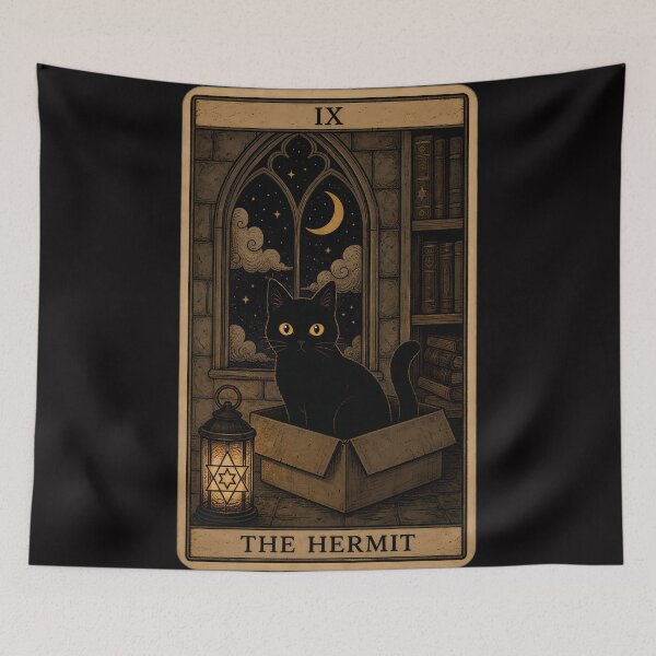 Item preview, The Hermit - Cats Tarot  designed and sold by PurrfectHome.