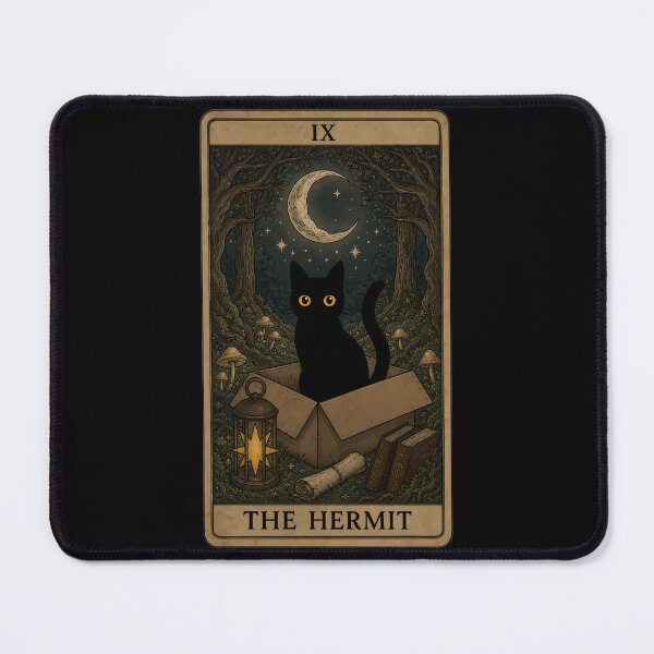 Item preview, The Hermit - Cats Tarot designed and sold by PurrfectHome.
