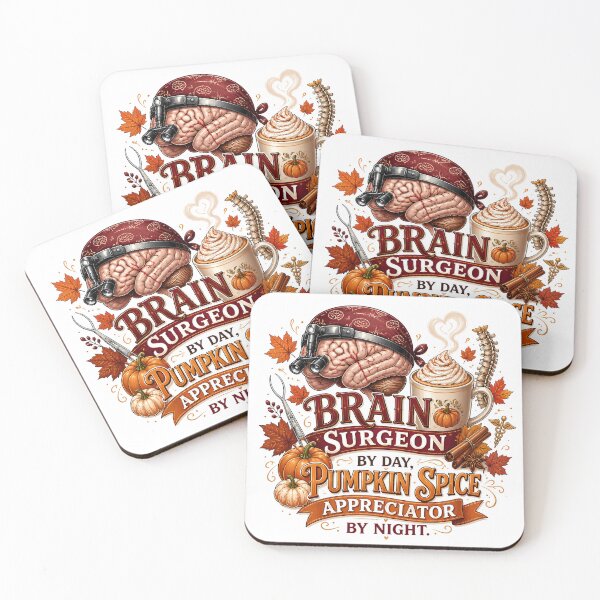 Item preview,  Brain Surgeon by Day, Pumpkin Spice Appreciator by Night – Funny Fall Neurosurgeon Design designed and sold by CuteDesignables.