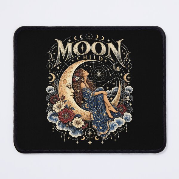 Item preview, Moon Child Among Flowers and Constellations designed and sold by VioletNance.