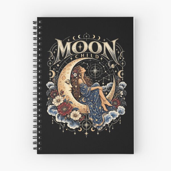 Item preview, Moon Child Among Flowers and Constellations designed and sold by VioletNance.