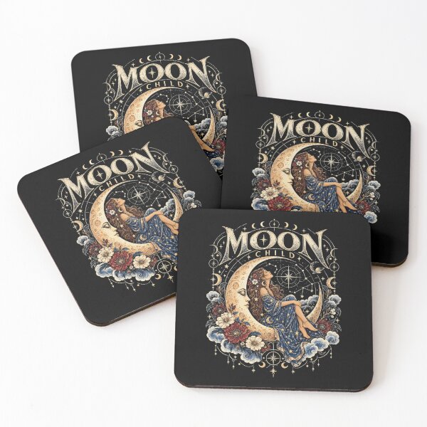 Item preview, Moon Child Among Flowers and Constellations designed and sold by VioletNance.