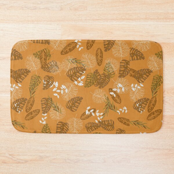 Item preview, Boho Monstera Leaf Tropical Ochre Yellow designed and sold by FestivityFinds.