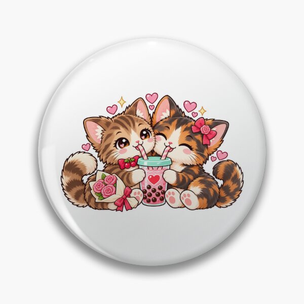 Item preview, Tabby and Tortoiseshell Kitten Couple with Roses designed and sold by skyartdesign.