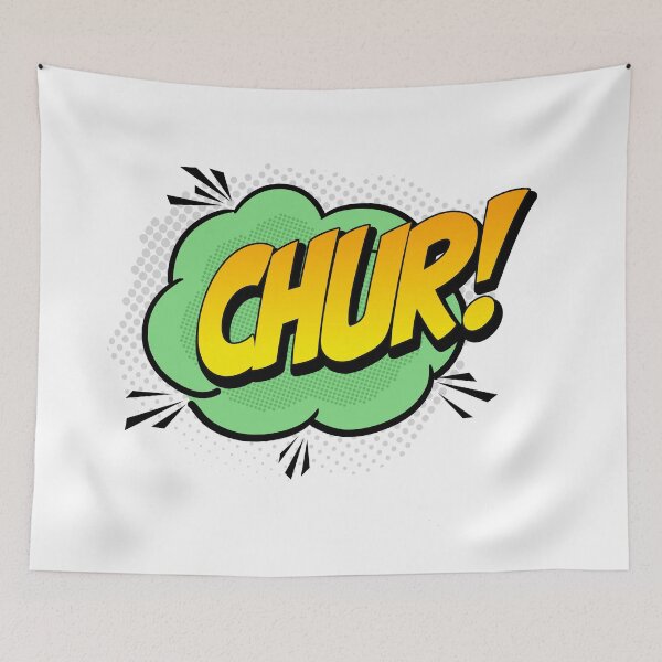 Item preview, CHUR! Kiwi Slang Comic Pop Art designed and sold by wobblyfrogs.