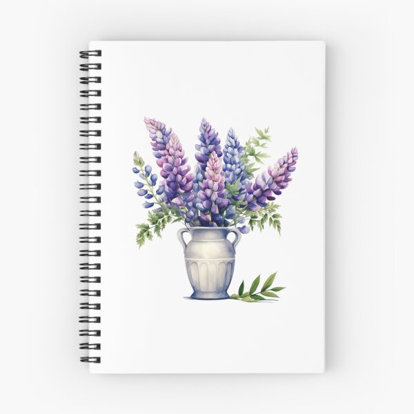 Item preview, Lupine Flower Vase | Elegant Botanical Floral Art designed and sold by Mandayartstudio.