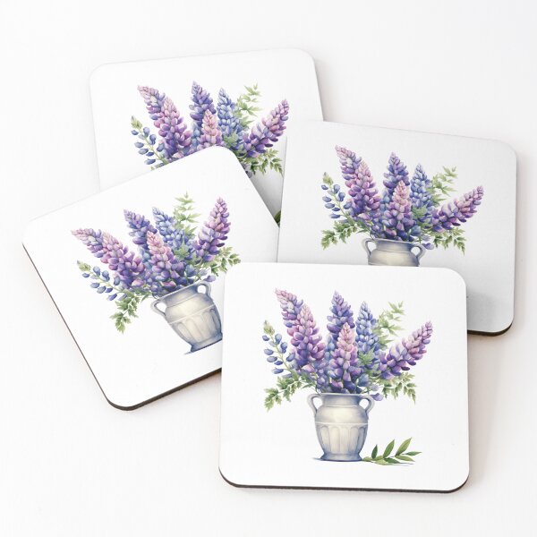 Item preview, Lupine Flower Vase | Elegant Botanical Floral Art designed and sold by Mandayartstudio.