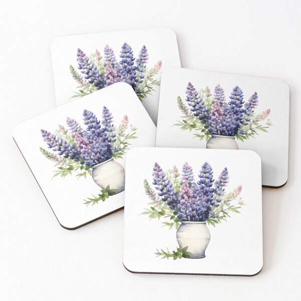 Item preview, Lupine Flower Vase | Elegant Botanical Floral Art designed and sold by Mandayartstudio.
