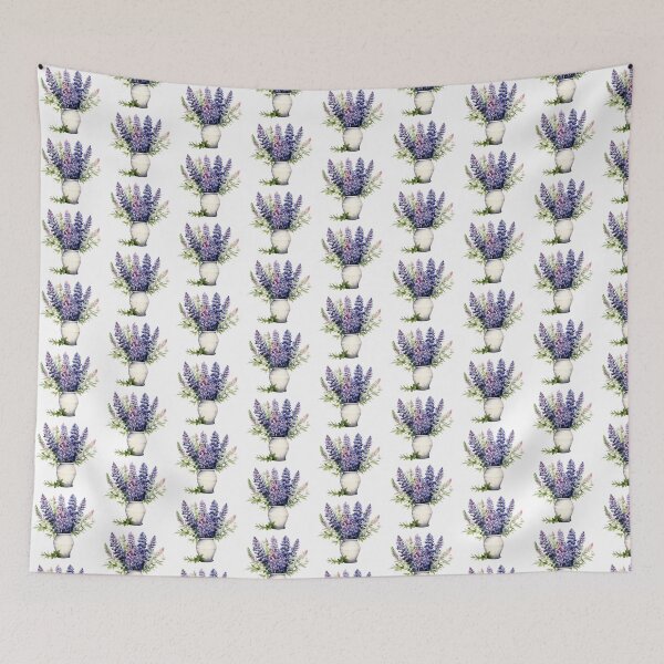 Item preview, Lupine Flower Vase | Elegant Botanical Floral Art designed and sold by Mandayartstudio.
