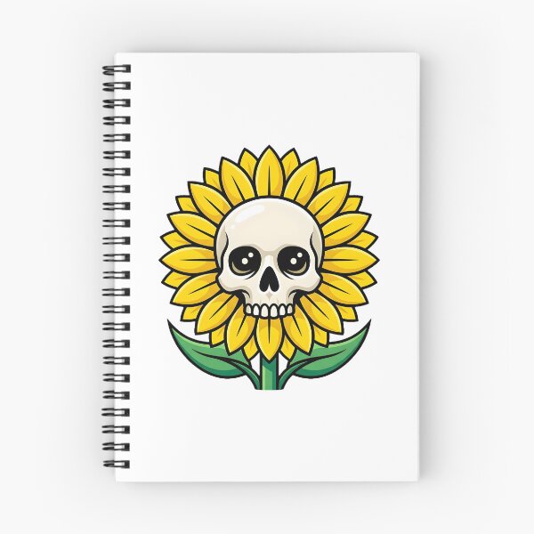 Item preview, Minimalist Skull Sunflower Graphic Art Modern Floral Skeleton designed and sold by DuckOddity.