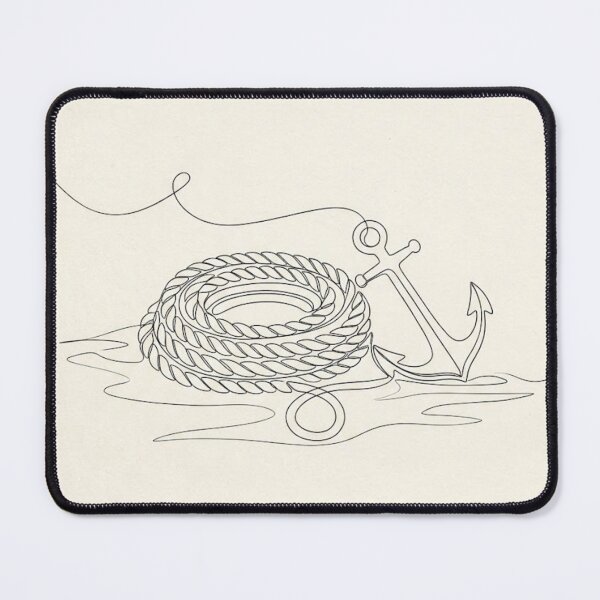 Item preview, Rope & Anchor Study | Minimalist Coastal Wall Art designed and sold by Zaramodo.
