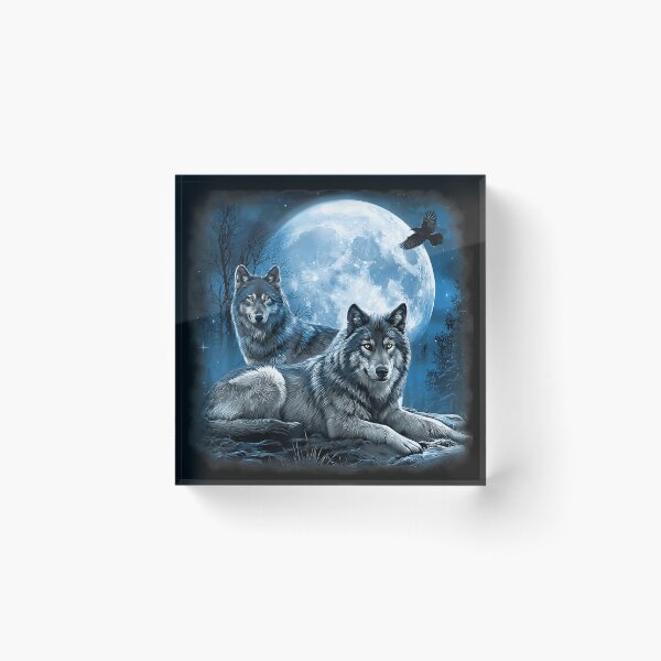 Item preview, Wolves Full Moon Night Wilderness Animal Lover designed and sold by Moscettakkk.