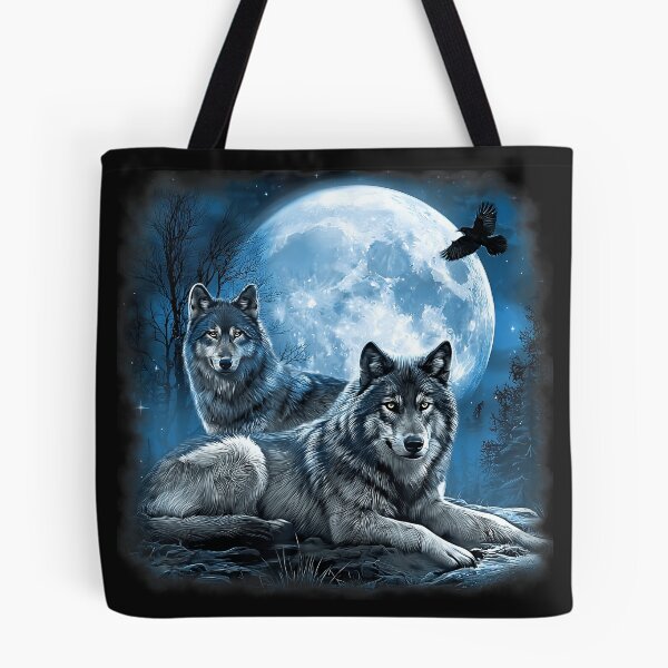 Item preview, Wolves Full Moon Night Wilderness Animal Lover designed and sold by Moscettakkk.