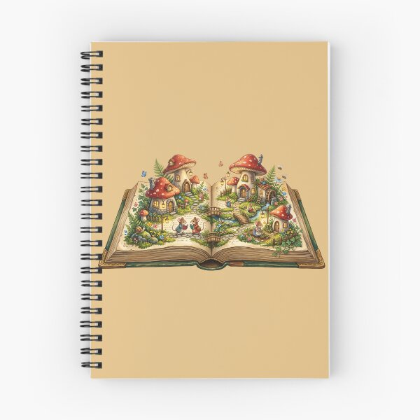 Item preview, Enchanted Mushroom Storybook Whimsical Cottagecore Art designed and sold by SebastianSpace.
