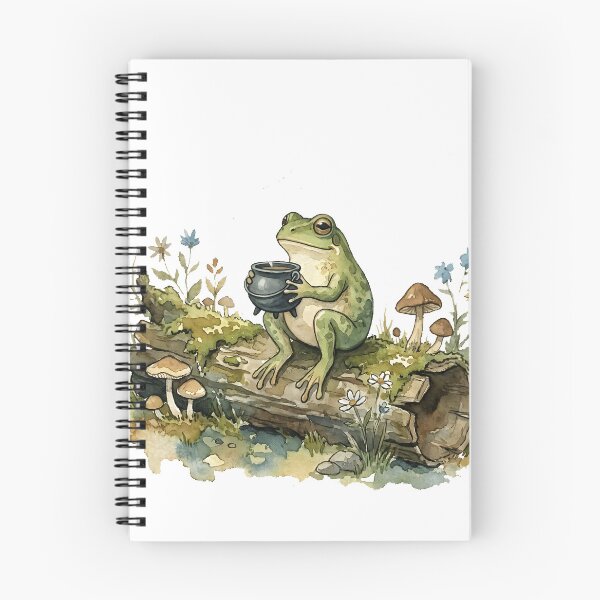 Item preview, Cottagecore Frog Drinking Tea From Cauldron Cozy Autumn designed and sold by WorldShop17.
