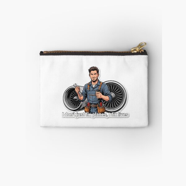 Item preview, Rugged Aircraft Mechanic with Jet Engine designed and sold by NiftyWrx.