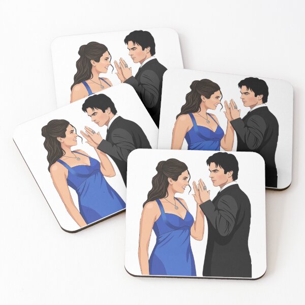 Item preview, Elena and Damon Dancing – The Vampire Diaries Romantic Vector Art designed and sold by Fandom Universe.