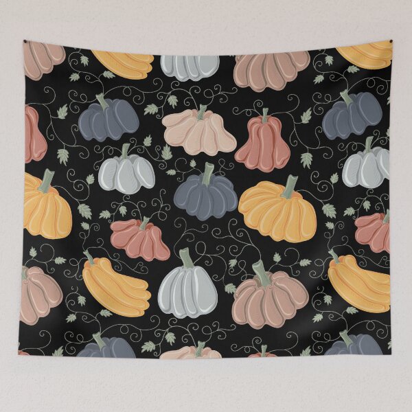 Item preview, Muted Pumpkin Autumn Botanical Pattern designed and sold by FestivityFinds.