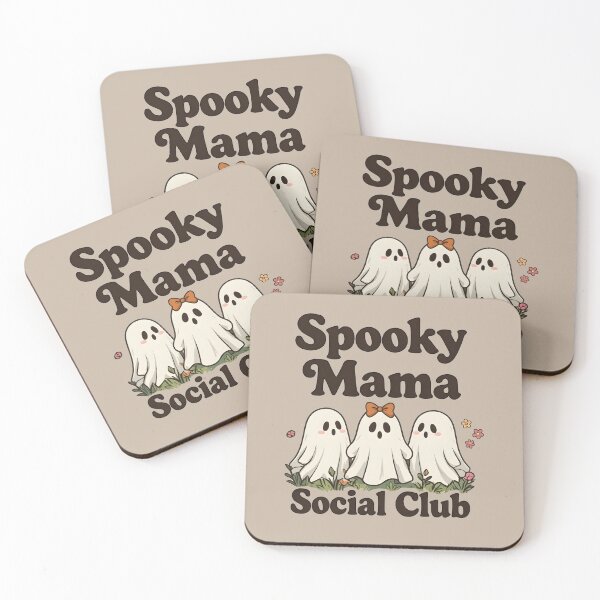 Item preview, Spooky Mama Social Club Retro Halloween Cute Ghosts designed and sold by LuloCreative.