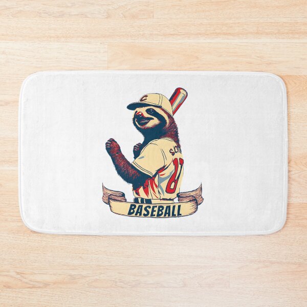 Item preview, Vintage Style Sloth Baseball Player Illustration Design designed and sold by JaFlipKart.