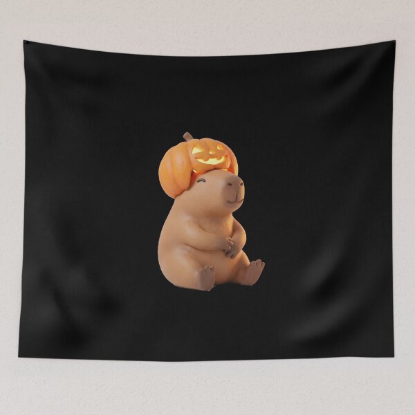 Item preview, Capybara Wearing Jack O Lantern Pumpkin Hat Chill Halloween designed and sold by WorldShop17.