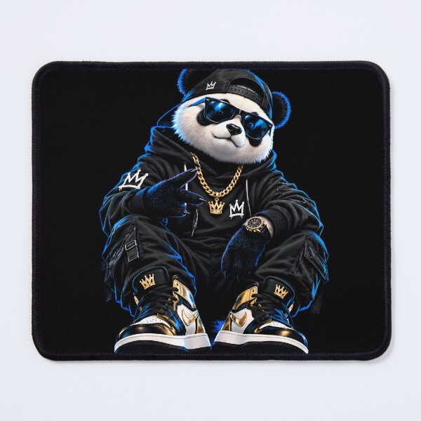 Item preview, Cool Hip Hop Panda in Streetwear with Gold Chain designed and sold by PrimeRootsArt.