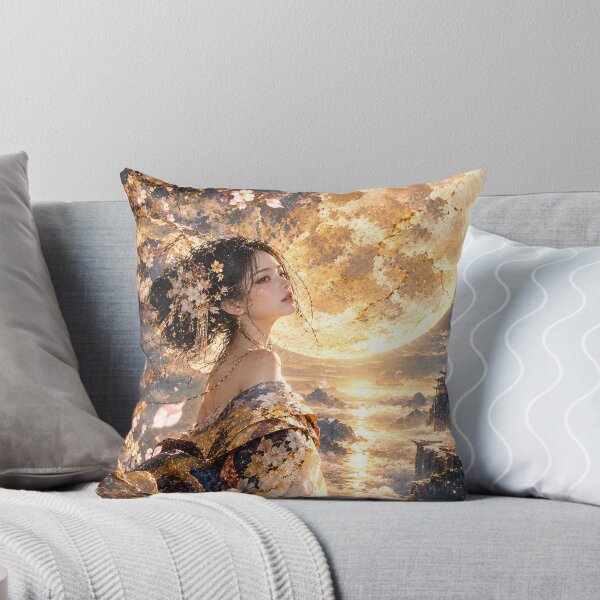 Item preview, Kintsugi Dreams - Ethereal Japanese Moon and Sakura designed and sold by KINTSUGI-LUMI.
