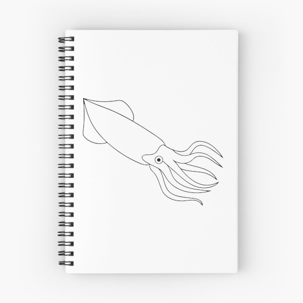 Aperçu de l'œuvre Calmar Amical Line Art Cadeau créée et vendue par OneLine Studio.