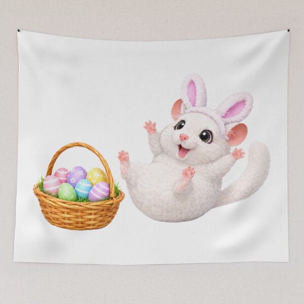 Item preview, White Chinchilla Easter Basket designed and sold by Sillytoe.
