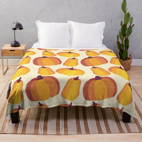 Item preview, Colorful Autumn Pumpkin Throw Blanket | Fall Harvest Thanksgiving Home Decor designed and sold by FestivityFinds.