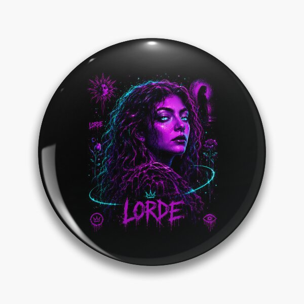 Item preview,  Lorde Purple Celestial Neon Portrait designed and sold by JMS-Artvintage.