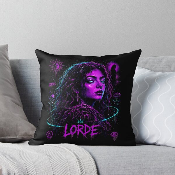 Item preview,  Lorde Purple Celestial Neon Portrait designed and sold by JMS-Artvintage.