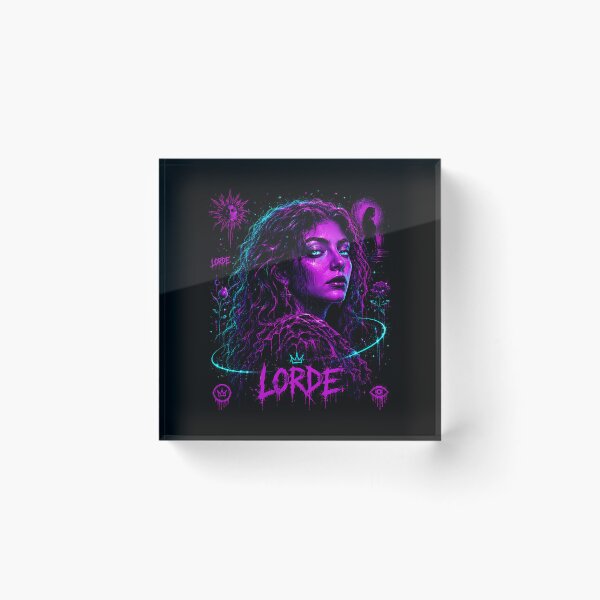 Artikelvorschau, Lorde Lila Himmlisches Neonporträt entworfen und verkauft von JMS-Artvintage.