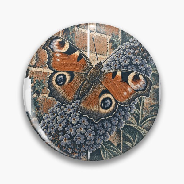 Item preview, Peacock Butterfly on the Buddleia Blossom Wild Animal Nature Wall Art designed and sold by VisualArtsOasis.