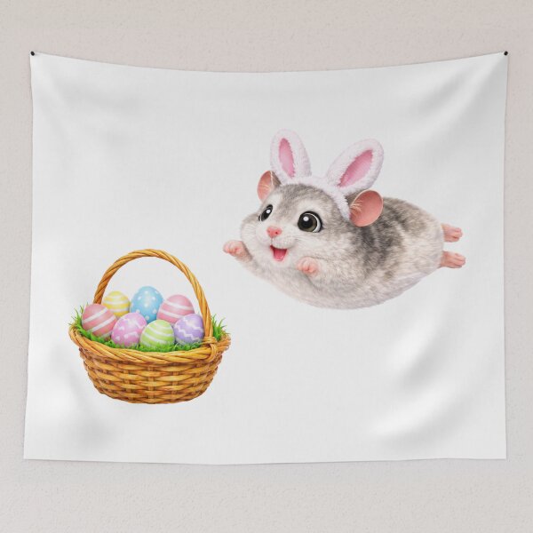 Item preview, Winter White Dwarf Hamster Easter Hop designed and sold by Sillytoe.